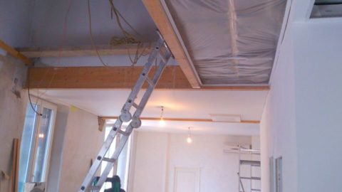 Waco Texas DIY stretch ceiling in office