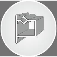 glossy reflective suspended ceiling track