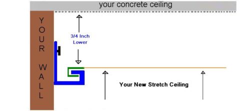 glossy reflective suspended ceiling moulding
